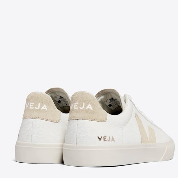 VEJA Campo Leather White Almond Sneakers Size 9 NEW - Picture 3 of 13